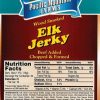 Elk Jerky Nutrition Label